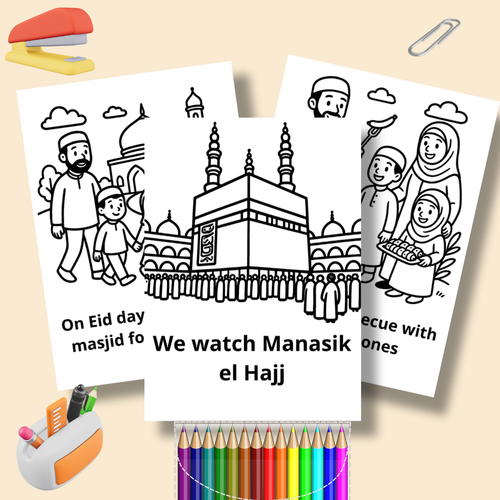 Eid al-Adha Coloring Storybook for Kids – Printable Activity Pages